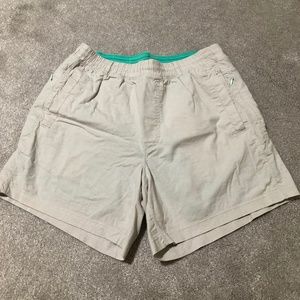 Birddogs Light Grey with Teal Lined Athletic 6" Shorts Large Short